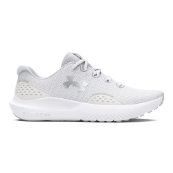 Under Armour Women's UA Surge 4 Running Shoes - White/Distant Gray/Metallic Silver