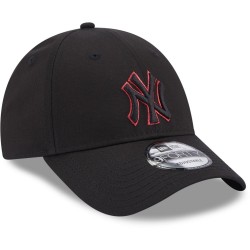New Era New York Yankees Team Outline Cap - Black