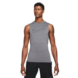 Nike Pro Tight Ανδρική Μπλούζα Dri-Fit Αμάνικη Iron Grey