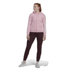 Adidas Γυναικείο Σετ Φόρμας True Pink/Shadow Maroon Fleece