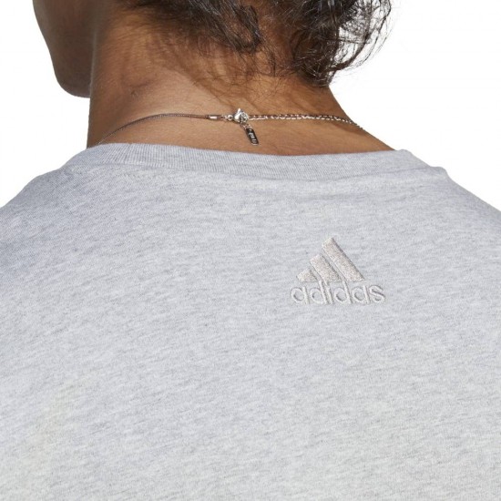 Adidas Ανδρικό T-shirt Γκρι με Λογότυπο