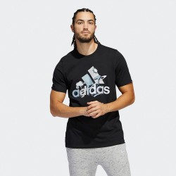 Adidas Ανδρικό T-shirt Μαύρο με Λογότυπο