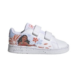 Adidas Παιδικά Sneakers Disney Advantage Moana Hook-and-Loop με Σκρατς για Κορίτσι Λευκά
