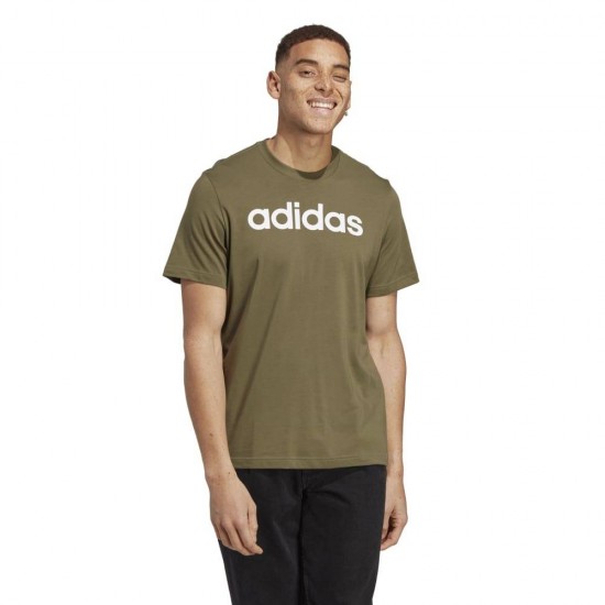 Adidas Ανδρικό T-shirt Χακί με Λογότυπο