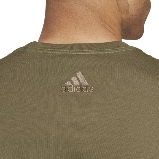 Adidas Ανδρικό T-shirt Χακί με Λογότυπο