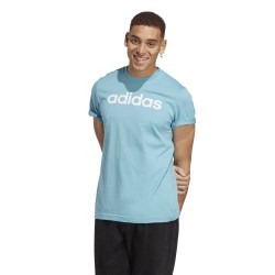 Adidas Ανδρικό T-shirt Γαλάζιο με Στάμπα