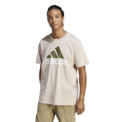 Adidas Ανδρικό T-shirt Μπεζ με Στάμπα