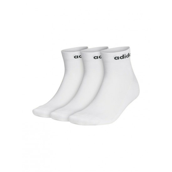 Adidas Αθλητικές Κάλτσες Λευκές 3 Ζεύγη