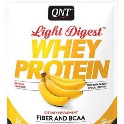 QNT Light Digest Whey Πρωτεΐνη Ορού Γάλακτος Χωρίς Γλουτένη με Γεύση Μπανάνα 500gr