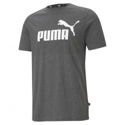 Puma Essentials Ανδρικό T-shirt Γκρι με Λογότυπο