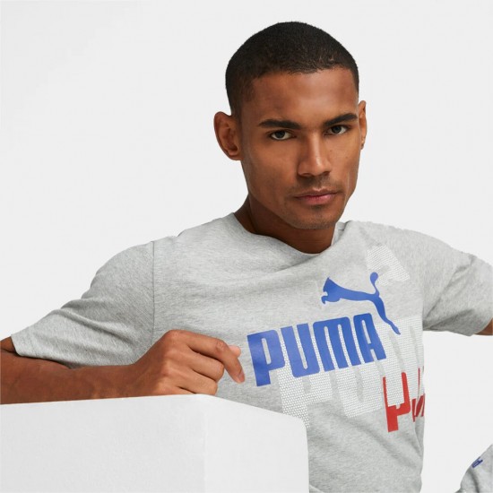 Puma Essentials Logo Power Ανδρικό T-Shirt 