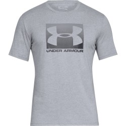 Under Armour Boxed Sportstyle Αθλητικό Ανδρικό T-shirt Γκρι με Λογότυπο