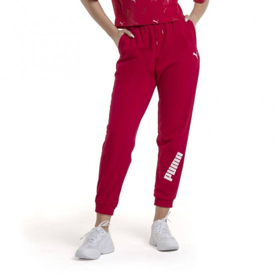 Puma Modern Sport Παντελόνι Γυναικείας Φόρμας με Λάστιχο Clay Red