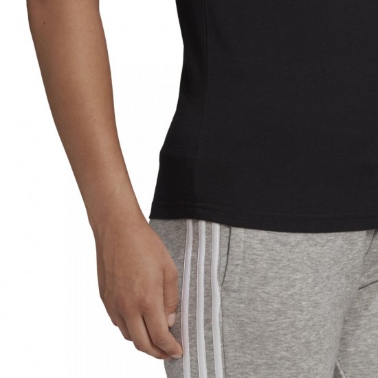 Adidas 3 Stripes Αθλητικό Γυναικείο T-shirt Μαύρο